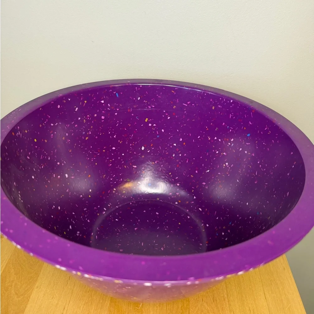 Zak ! Designs bowl purple confetti Large Size 12.5” - Picture 7 of 16